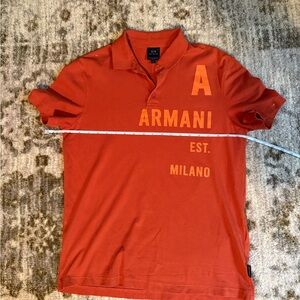 Armani Orange Polo Shirt